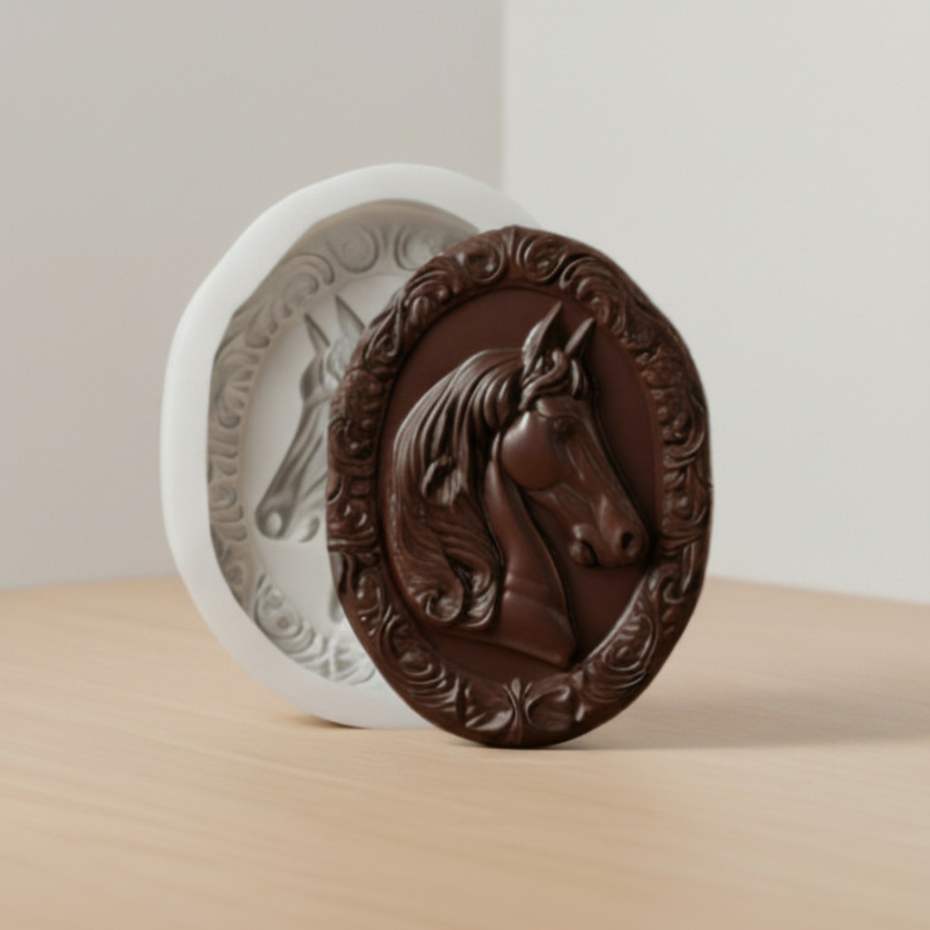 Silicone mold - Horse head medallion
