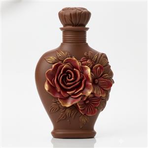 Silikoninė forma - Kvepalų buteliukas su rože