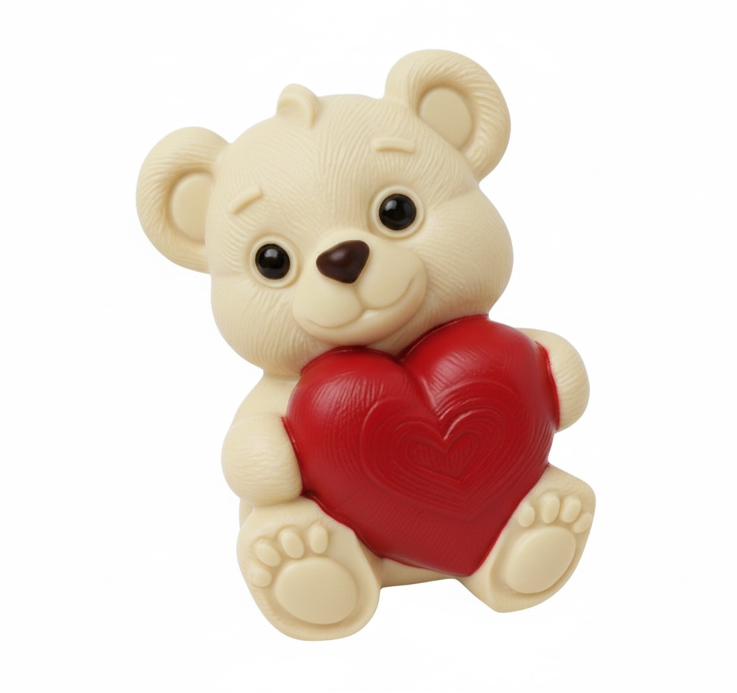 Silikoninė forma - Meškiukas su širdimi